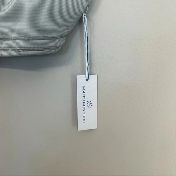 Southern Tide Nessa Skip Stripe Light Grey Performance Sports Bra Size XL NWT - Picture 8 of 9